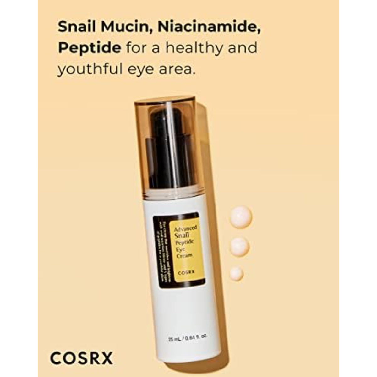 Snail Peptide Eye Cream 25ml – Brightening, Anti-Aging, Dark Circle & Wrinkle Care Korean Skincare