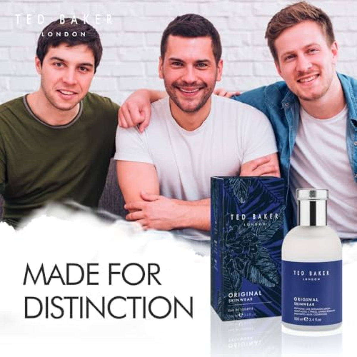 Skinwear EDT for Men – Woody Scent with Lime, Lemon & Bergamot, Amber & Sandalwood Base – 100ml Spray