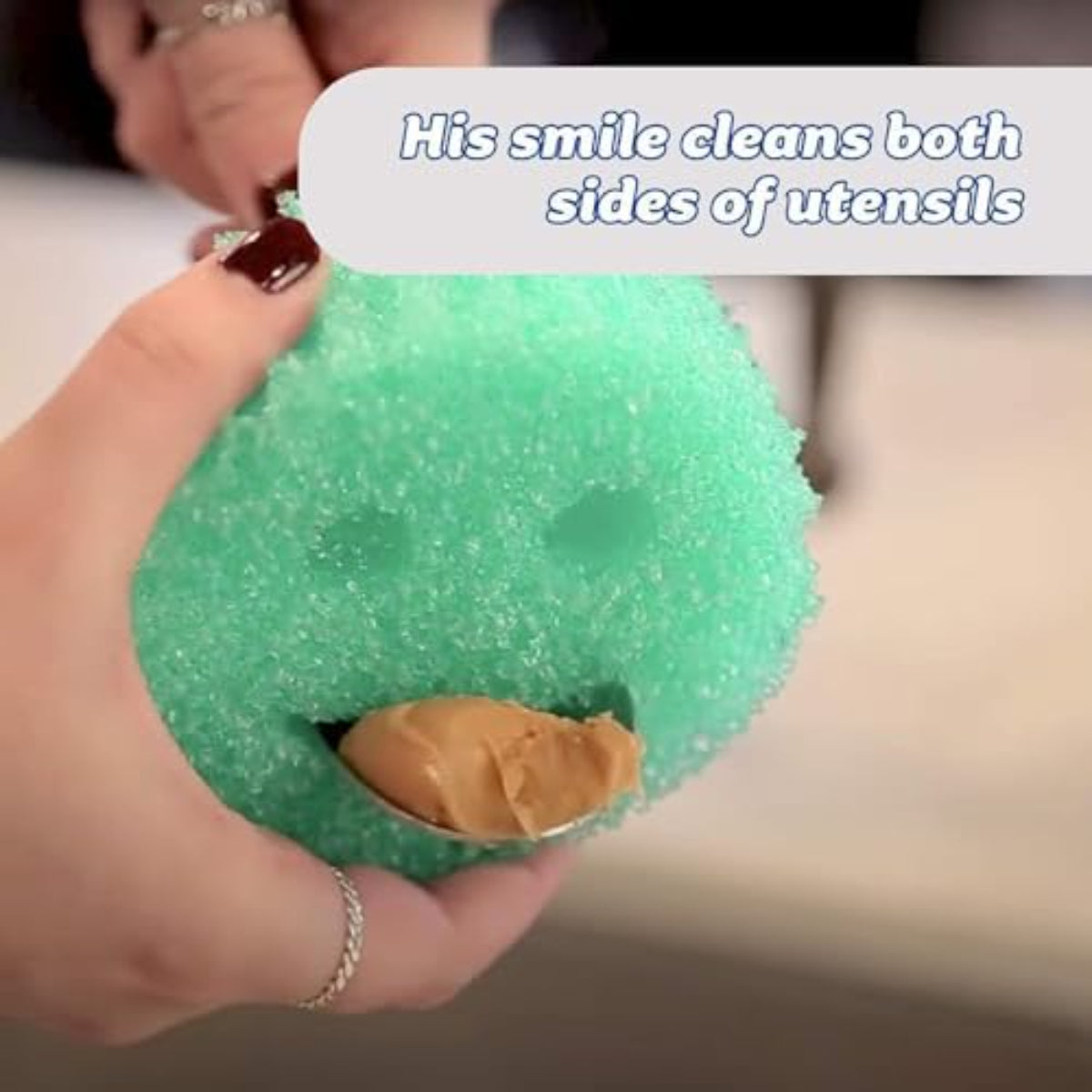 Non-Scratch Kitchen Sponges – Texture Changing Dishwashing Sponges, Odour Resistant, Dishwasher Safe, Pack of 3