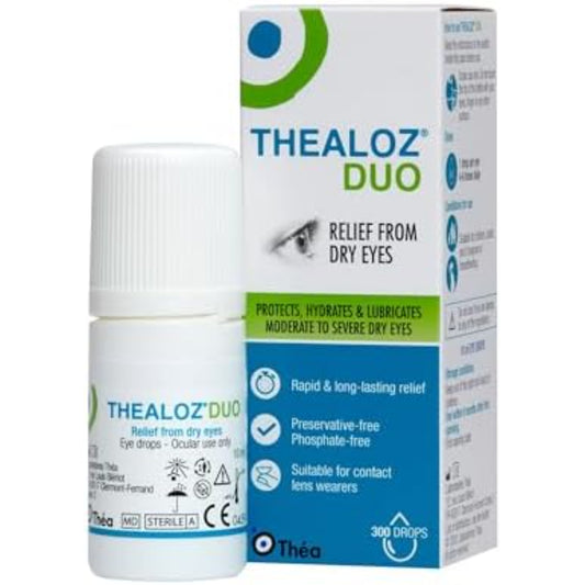 Eye Drops for Dry, Tired and Sore Eyes – Preservative-Free, Contact Lens Safe, 10ml (Approx. 300 Drops)