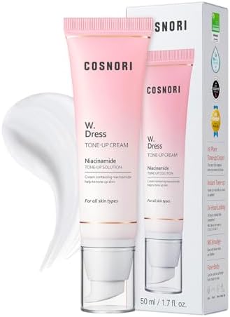 Whitening Tone-Up Cream for Face & Body – Hydrating, Sebum Control, Vegan – 1.7 fl. oz.